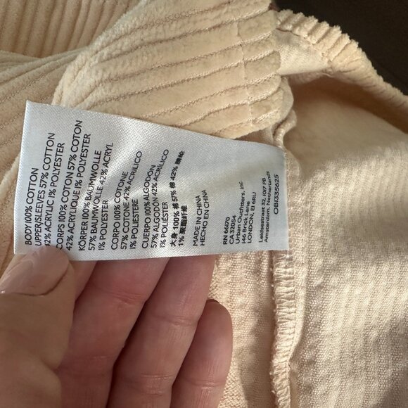 Anthropologie PILCRO Corduroy & Patchwork Sweater Shacket Jacket Size Medium - Picture 12 of 12